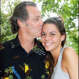 Michel Leeb et sa fille Fanny au 18e grand prix de pétanque d'Avignon le 9 juillet 2006 © Coadic Guirec Bestimage