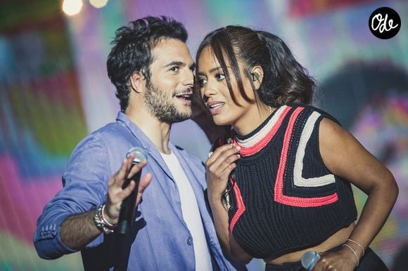 Exclusif - Amir (Amir Haddad) et Amel Bent -  Scène - Enregistrement de l'émission "Tous ensemble pour la musique" pour la fête de la musique 2020 à l'AccorHotels Arena à Paris le 18  juin 2020.
© Cyril Moreau / Veeren Ramsamy / Bestimage