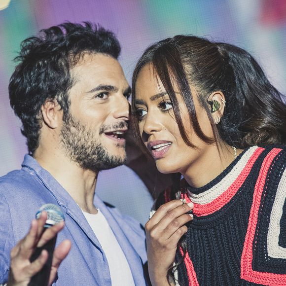 Exclusif - Amir (Amir Haddad) et Amel Bent -  Scène - Enregistrement de l'émission "Tous ensemble pour la musique" pour la fête de la musique 2020 à l'AccorHotels Arena à Paris le 18  juin 2020.
© Cyril Moreau / Veeren Ramsamy / Bestimage