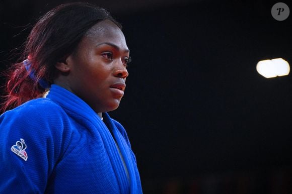 Clarisse Agbegnenou qualifiée pour la demie-finale (- 63 kilos) après sa victoire face à la Kosovare Laura Fazliu lors des Jeux Olympiques de Paris2024 (JO) à l'Arena Champ-de-Mars à Paris, le 30 juillet 2024.
© Federico Pestellini / Panoramic / Bestimage