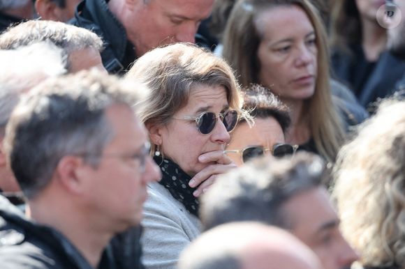 Isabelle Gélinas - Sorties des obsèques de Bruno Salomone en l'église Sainte-Anne de Polangis de Joinville-le-Pont (Val-de-Marne) le 23 mars 2026. © Cyril Moreau - Dominique Jacovides / Bestimage