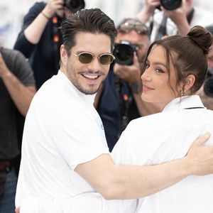 Adele Exarchopoulos et Francois Civil assistent au Photocall de L'amour Ouf (Beating Hearts) lors du 77ème Festival de Cannes au Palais des Festivals le 24 mai 2024 à Cannes, France. Photo by David NIVIERE/ABACAPRESS.COM