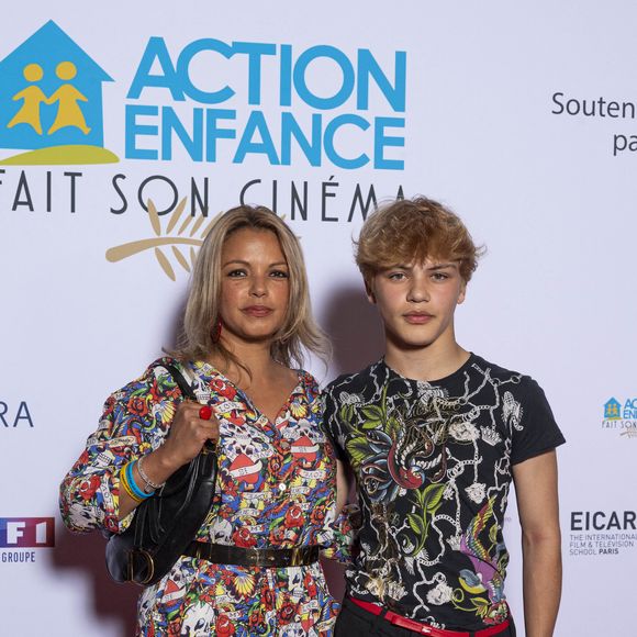 Séverine Ferrer et son fils Milo Mazé au photocall de la soirée "Action Enfance fait son cinéma" au Grand Rex à Paris le 13 juin 2022

© Pierre Perusseau / Bestimage