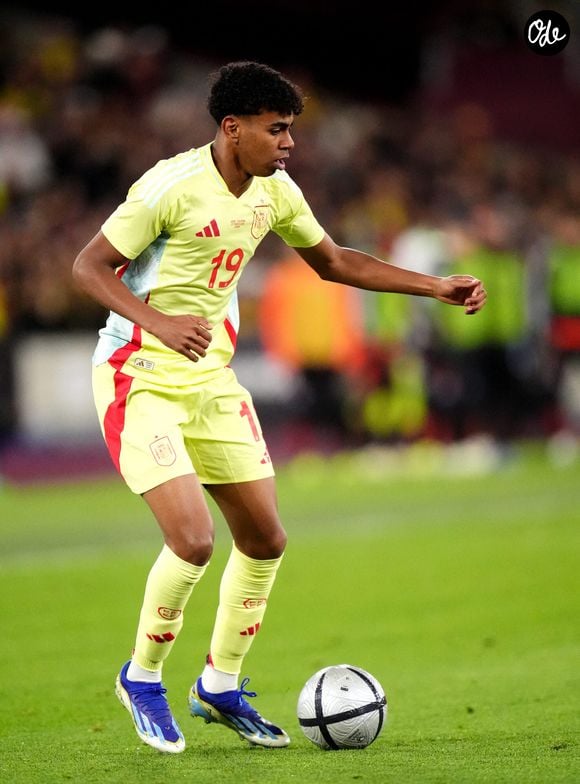 Lamine Yamal, joueur de l'équipe d'Espagne, lors d'un match amical international au London Stadium. Date de la photo : vendredi 22 mars 2024,. Espagne - Colombie. Photo : John Walton/PA Wire