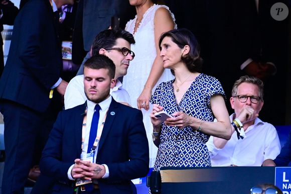 Amelie Oudea Castera lors de la finale du Top 14 de rugby français entre le Stade Toulousain (Toulouse) et l'Union Bordeaux-Begles (UBB) au Stade de France à Saint-Denis.  Le 28 juin 2025. © Dante Badano/PsnewZ/Bestimage