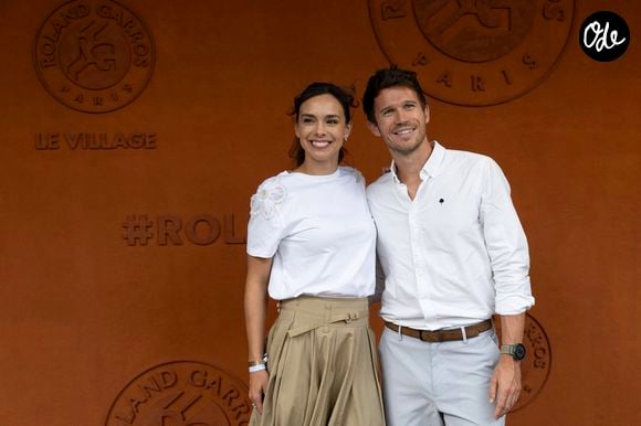 Marine Lorphelin (Miss France 2013) et son compagnon Stanislas Gruau au Village lors des Internationaux de France de Tennis de Roland Garros 2025 le 3 juin 2025 à Paris. © Moreau / Jacovides / Bestimage