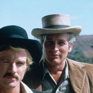 Archives - Robert Redford et Paul Newman sur le tournage du film "Butch Cassidy et le Kid". En 1969 © Courtesy of 20th Century Fox-Entertainment Pictures / Zuma Press / Bestimage