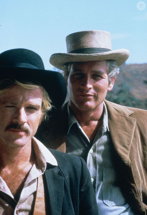 Archives - Robert Redford et Paul Newman sur le tournage du film "Butch Cassidy et le Kid". En 1969 © Courtesy of 20th Century Fox-Entertainment Pictures / Zuma Press / Bestimage