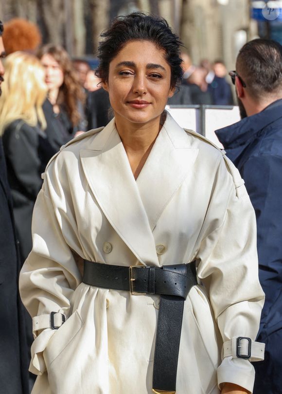 Golshifteh Farahani aux arrivées au défilé Givenchy Mode Collection Prêt-à-Porter Automne/Hiver 2025-2026 lors de la Fashion Week de Paris (PFW) à l'hôtel de Camaran, in Paris, France, le 7 mars 2025. © Denis Guignebourg/Bestimage
