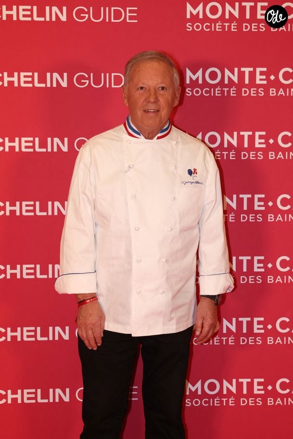 Le chef Georges Blanc au photocall du dîner des Chefs, à la veille de la Cérémonie des remises des Etoiles Michelin à l'hôtel de Paris Monte-Carlo à Monaco, le 15 mars 2026. © Jean-Marc Lhomer/Bestimage