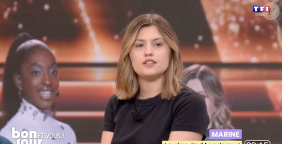 "C'est juste un petit peu de fatigue mais sinon ça va. Vous savez qu'on enchaîne beaucoup les interviews, les rencontres, tout ça... donc pas trop le temps de se reposer", a-t-elle déclaré.

Marine, gagnante de la "Star Academy", dans la matinale "Bonjour !" de TF1