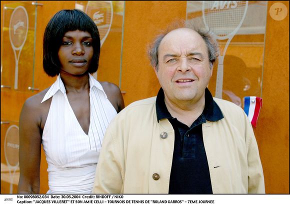 Jacques Villeret et Seni en 2004 à Roland Garros. © Bestimage