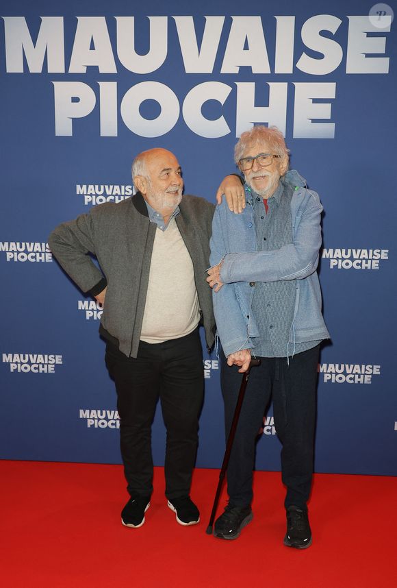 Gérard Jugnot et Pierre Richard - Avant-première du film "Mauvaise pioche" au Publicis Cinémas à Paris le 23 mars 2026. © Coadic Guirec/Bestimage