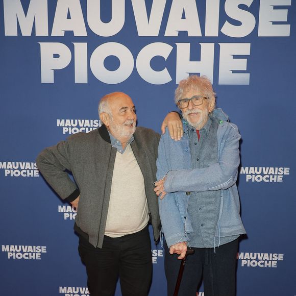 Gérard Jugnot et Pierre Richard - Avant-première du film "Mauvaise pioche" au Publicis Cinémas à Paris le 23 mars 2026. © Coadic Guirec/Bestimage