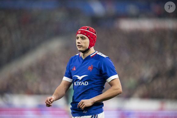 Louis Bielle-Biarrey lors du match international de rugby des Six Nations entre la France et l'Irlande au Stade de France à Saint-Denis, en banlieue parisienne, le 5 février 2026.Photo par Eliot Blondet/ABACAPRESS.COM