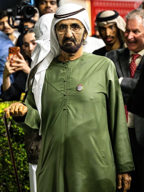Mohammed ben Rachid Al Maktoum, émir de Dubaï au Carnaval des courses de Dubaï - 28 février 2026, (Crédit image : © Martin Dokoupil/ZUMA Press Wire / Bestimage)
