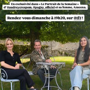 Audrey Crespo Mara interviewe Florent Pagny et sa femme pour "Sept à huit"