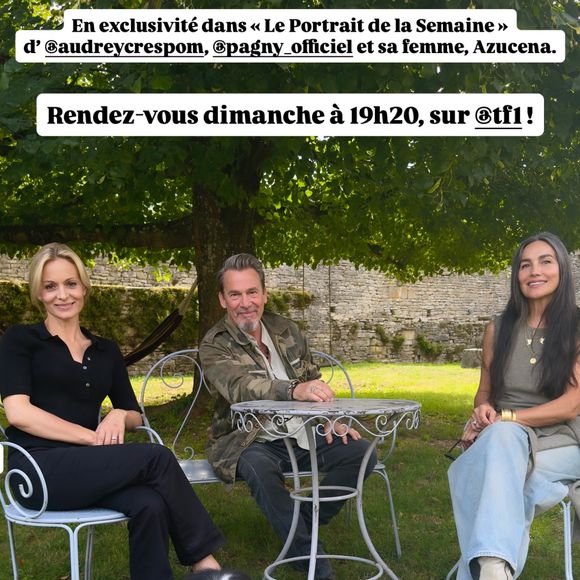 Audrey Crespo Mara interviewe Florent Pagny et sa femme pour "Sept à huit"