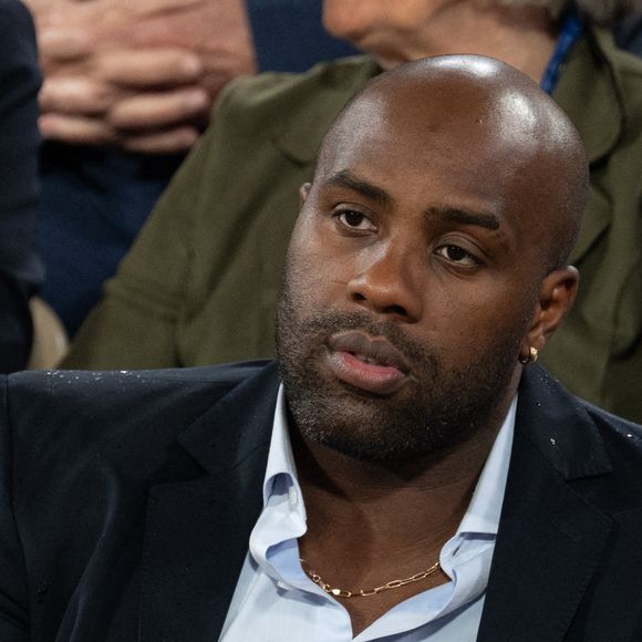 Teddy Riner assiste au tournoi Roland Garros 2025 le 5 juin 2025 à Paris, France. Photo by Laurent Zabulon/ABACAPRESS.COM