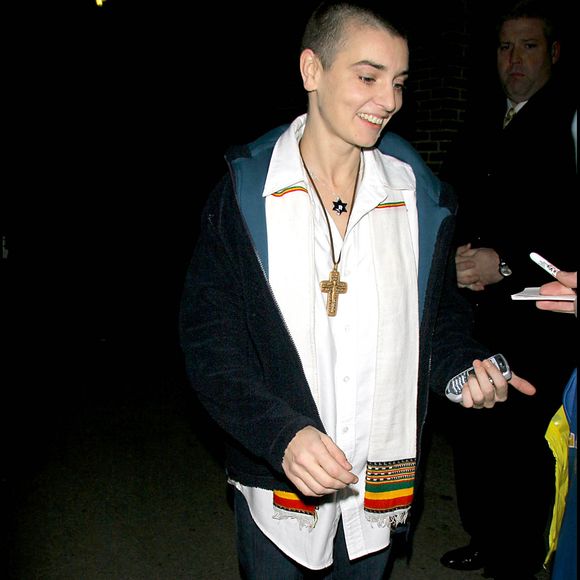 Sinéad O'Connor invitée de l'émission "The Late Show with David Letterman" à New York.