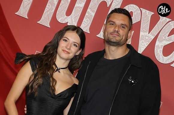 Florent Manaudou et sa compagne Elsa Bois - Avant-première du film "Hurlevent" au Grand Rex à Paris le 2 février 2026. © Coadic Guirec/Bestimage