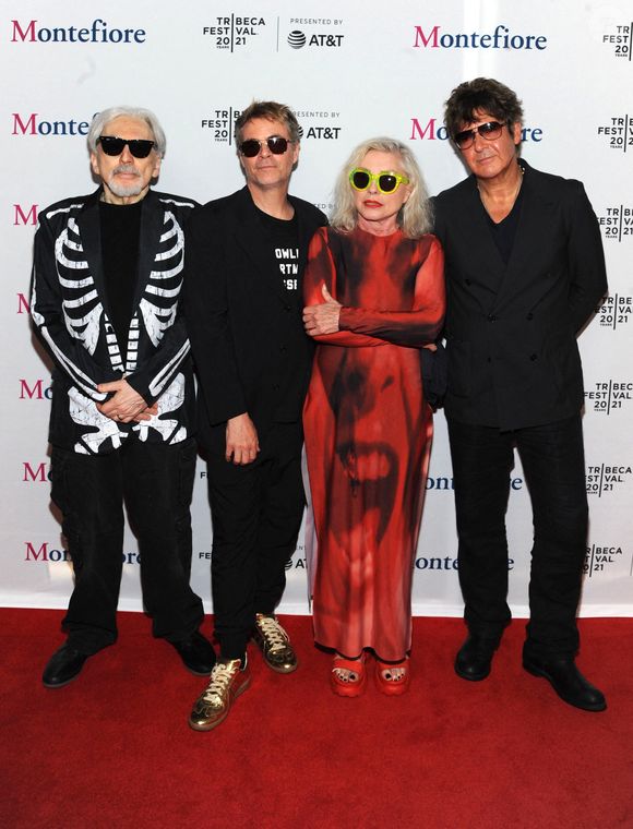 Chris Stein, Rob Roth, Deborah Harry (Debbie Harry) et Clem Burke lors de la projection du film "Storytellers : Blondie" au Festival de Tribeca à New York. Le 15 juin 2021 ©Action Press / Bestimage