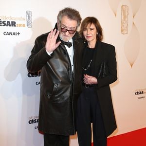 Eddy Mitchell et sa femme Muriel Bailleul - Photocall lors de la 43ème cérémonie des Cesar à la salle Pleyel à Paris, le 2 mars 2018.
© Dominique Jacovides - Olivier Borde / Bestimage