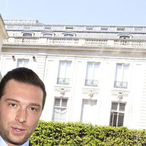Jordan Bardella a dédicacé son livre, "Ce que je cherche" (Ed. Fayard), à Paris lors du déjeuner-débat de l’organisation Ethic. / Cédric Perrin / Bestimage
