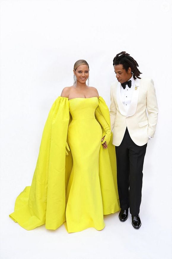 Beyonce et son mari Jay-Z lors de la 94ème Cérémonie des Oscars à Los Angeles. Le 27 mars 2022