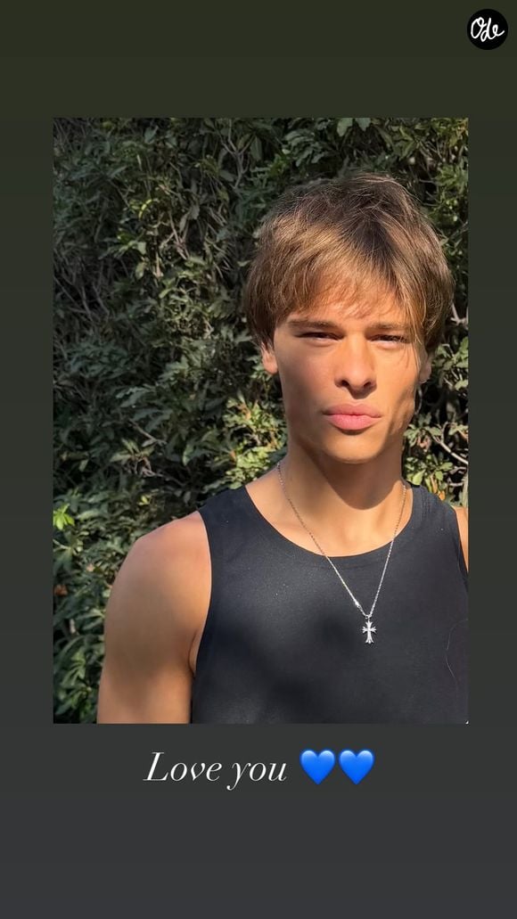 Story Instagram de Sylvie Vartan à l'occasion de l'anniversaire de Cameron Smet.