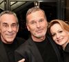Exclusif - Thierry Ardisson, Laurent Baffie et Audrey Crespo-Mara - Laurent Baffie fête son succès littéraire "1 Million de livres vendus" aux Deux Magots à Paris le 8 mars 2023. © Veeren/Bestimage