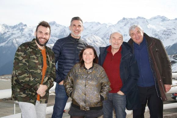 Laurent Ournac, Patrick Guérineau, Candiie,  Patrick Paroux, Thierry Heckendorn  de Camping Paradis - Photocall lors du 22ème Festival des créations télévisuelles de Luchon. Le 8 février 2020
© Christophe Aubert via Bestimage