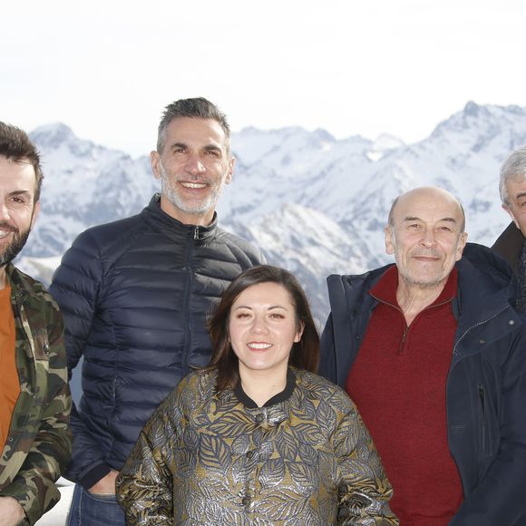 Laurent Ournac, Patrick Guérineau, Candiie,  Patrick Paroux, Thierry Heckendorn  de Camping Paradis - Photocall lors du 22ème Festival des créations télévisuelles de Luchon. Le 8 février 2020
© Christophe Aubert via Bestimage