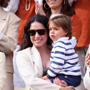 Xisca Perello et Rafael Junior - Hommage à Rafael Nadal lors des internationaux de France de tennis à Rolnd Garros le 25 mai 2025.

© Dominique Jacovides / Cyril Moreau / Bestimage