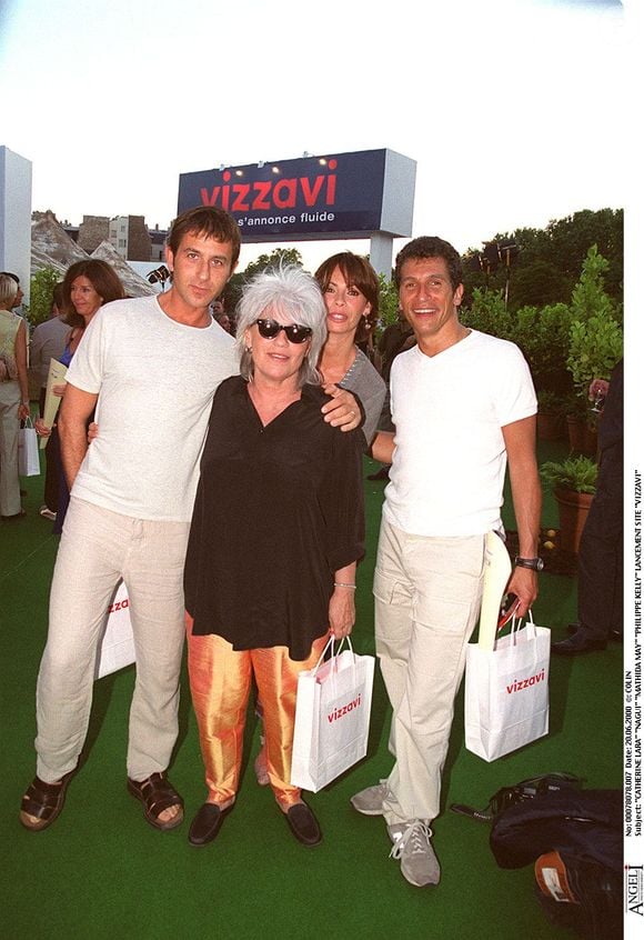 Archives : Mathilda May et Philippe Kelly en 2000 au lancement du site Vizzavi @MAX COLIN / BESTIMAGE