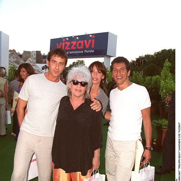 Archives : Mathilda May et Philippe Kelly en 2000 au lancement du site Vizzavi @MAX COLIN / BESTIMAGE