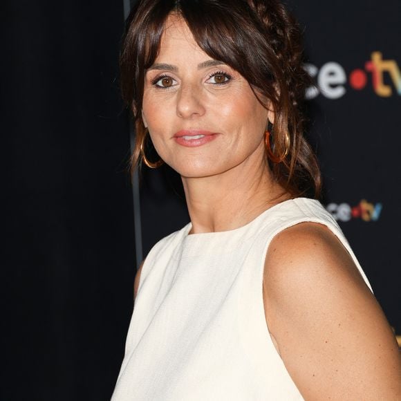 Faustine Bollaert au photocall pour la conférence de presse de rentrée de France TV à la Grande Halle de la Villette à Paris, France, le 11 juillet 2023. © Coadic Guirec/Bestimage