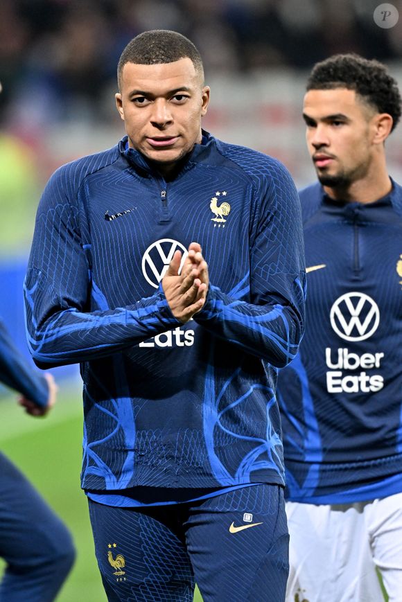 Kylian Mbappé durant la match de football de phase de groupes de l'Euro 2024, France contre Gibraltar, à l'Allianz Riviera à Nice, le 18 novembre 2023. © Bruno Bebert / Bestimage