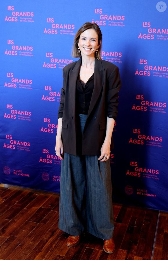 Isabelle Ithurburu - Vernissage de l'exposition "Les grands âges", photographies de Nikos Aliagas au musée de l'Homme à Paris le 7 avril 2026. © Dominique Jacovides/Bestimage