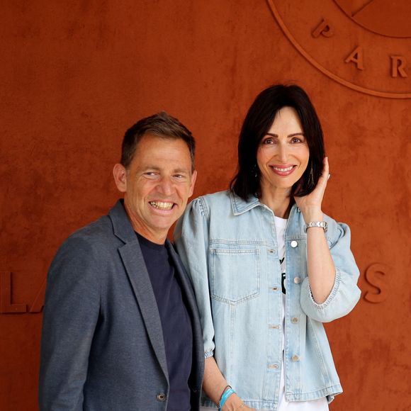 Daniel Riolo et sa compagne Géraldine Maillet au village lors des Internationaux de France de tennis de Roland Garros 2023, à Paris, France, le 8 juin 2023. © Jacovides-Moreau/Bestimage