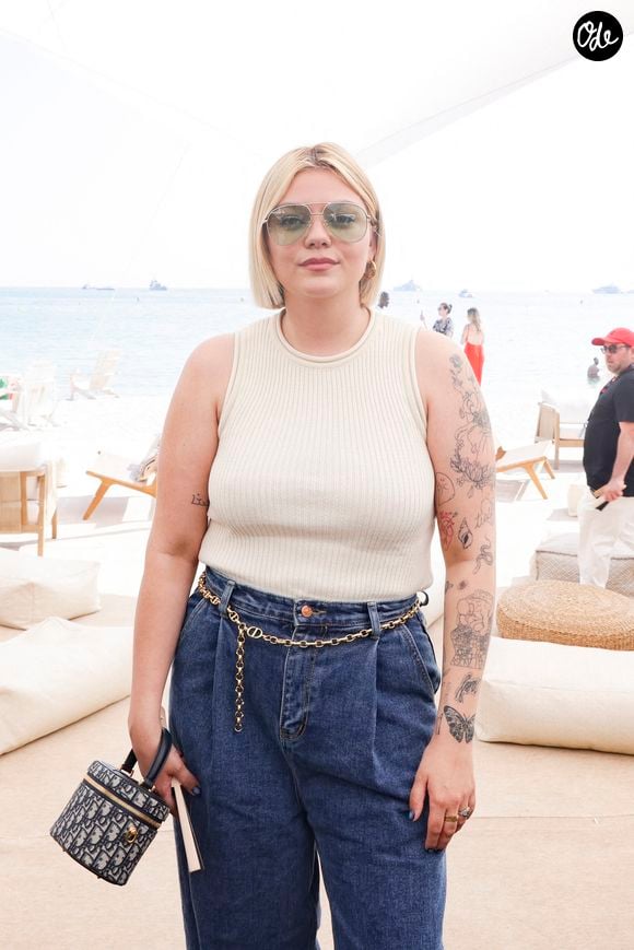 Semi-exclusif -  Louane Emera lors de la remise du prix TikTok Short Film à la Plage des Palmes en marge du 76ème Festival International du Film de Cannes,France, le 23 mai 2023. © Jack Tribeca/Bestimage