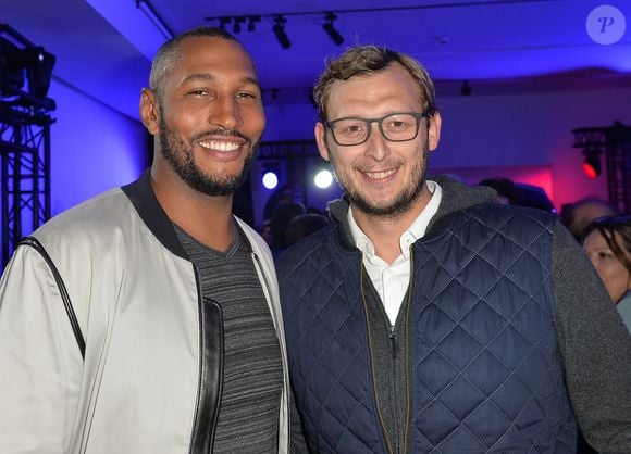Boris Diaw et Amaury Leveaux - Présentation de la nouvelle Jaguar E-PACE au studio des Acacias à Paris, le 10 octobre 2017. © Veeren/Bestimage