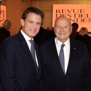 Exclusif - Manuel Valls, Marc Ladreit de Lacharrière - Dîner de La Revue des Deux Mondes, à La Maison de l’Amérique Latine, en l’honneur de M. Valls à Paris © Jack Tribeca / Bestimage