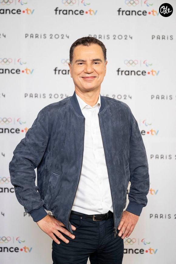 Laurent Luyat lors de la présentation des journalistes et chroniqueurs de France Télévisions pour les Jeux Olympiques 2024 au musée de l'Homme à Paris, le 11 juin 2024.

© Pierre Perusseau / Bestimage
