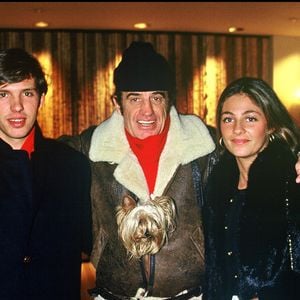 Jean-Paul Belmondo et ses enfants Paul et Florence (Archives). BERTRAND RINDOFF PETROFF / BESTIMAGE