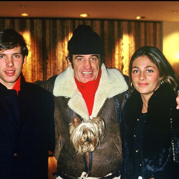 Jean-Paul Belmondo et ses enfants Paul et Florence (Archives). BERTRAND RINDOFF PETROFF / BESTIMAGE