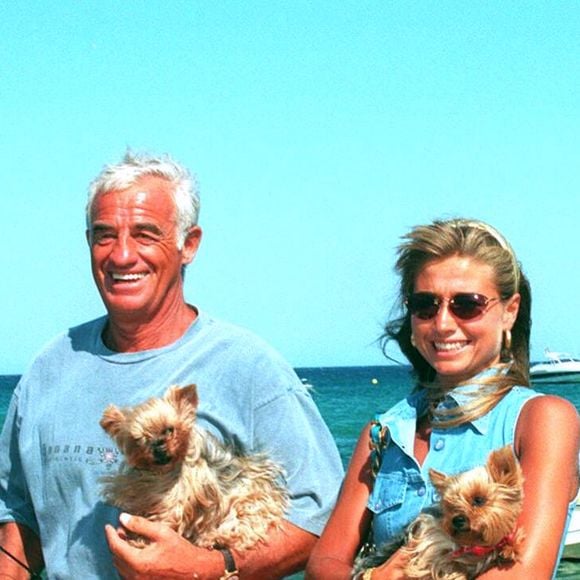 Jean Paul Belmondo et Natty à Saint-Tropez au club 55. © ANGELI-GARCIA / BESTIMAGE