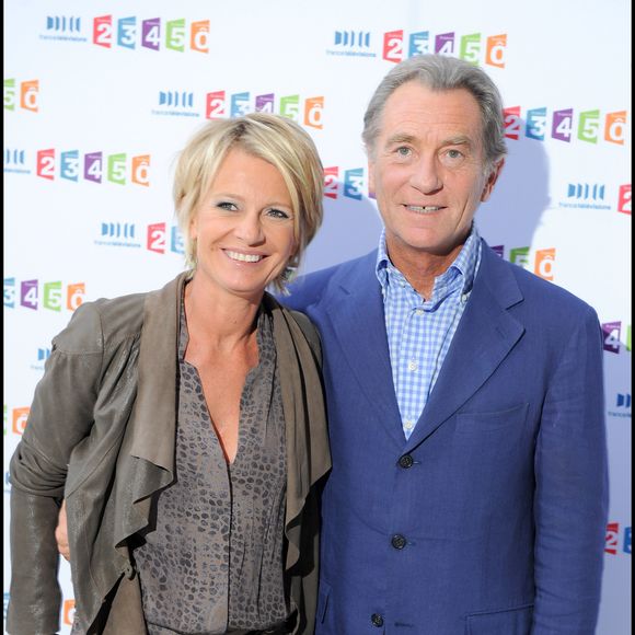 William Leymergie et Sophie Davant lors de la conférence de presse du groupe France Télévisions.
© Guillaume Gaffiot/Bestimage