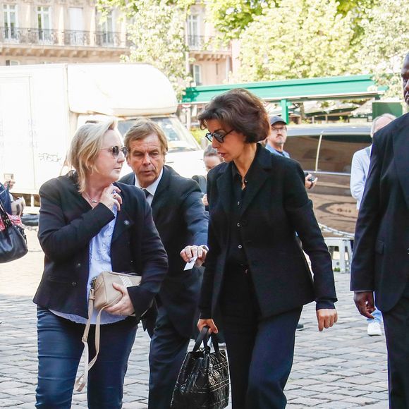 Rachida Dati - Arrivées aux obsèques de Philippe Labro en l'église de Saint-Germain-des-Prés à Paris le 13 juin 2025. © Dominique Jacovides - Christophe Clovis / Bestimage