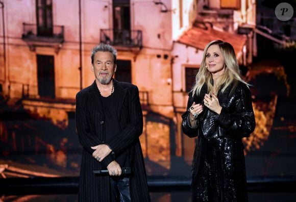 Exclusif - Florent Pagny, Lara Fabian lors surprises lors de l'enregistrement de l'émission "La chanson secrète N°14", présentée par N.Aliagas et diffusée le 26 décembre sur TF1, consacrée à Lara Fabian à Paris le 10 Décembre 2025
